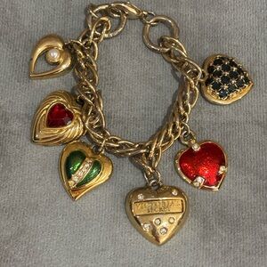Vintage Victoria Secret heart charm bracelet